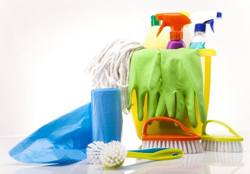 Safety-focused carpet cleaning work with careful hazard awareness