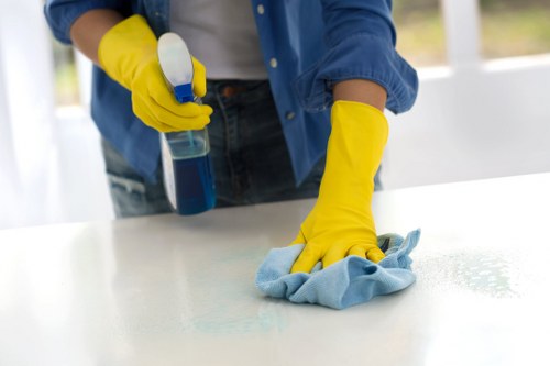 Carpet cleaning service improving a Canary Wharf space