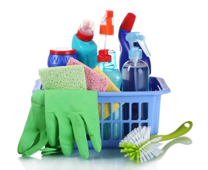 Local cleaner working in a Canarywharf high-rise flat