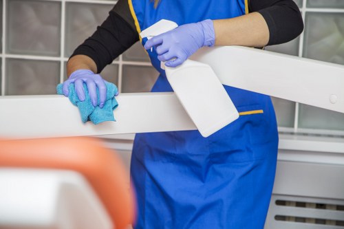 Professional carpet cleaning team completing a safety-focused service